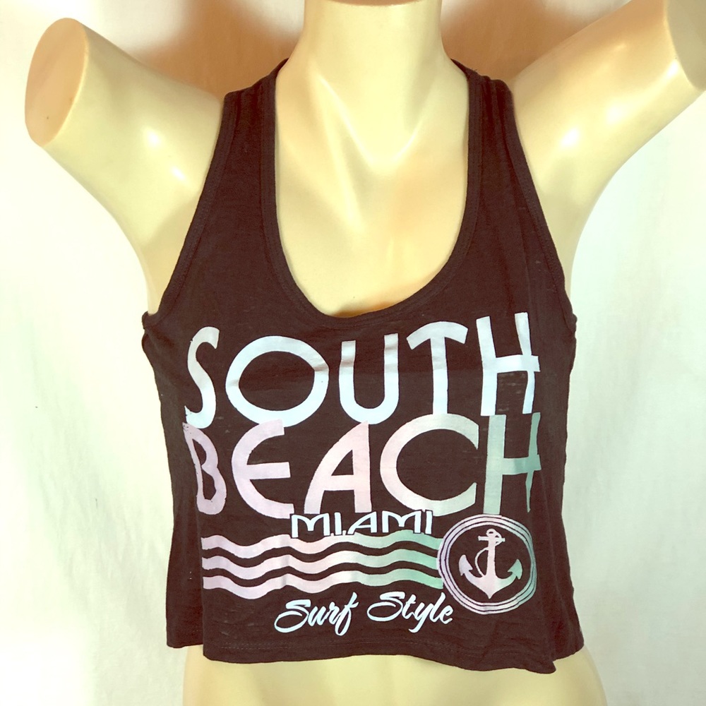 SURF STYLE Racerback Crop Top sz Small